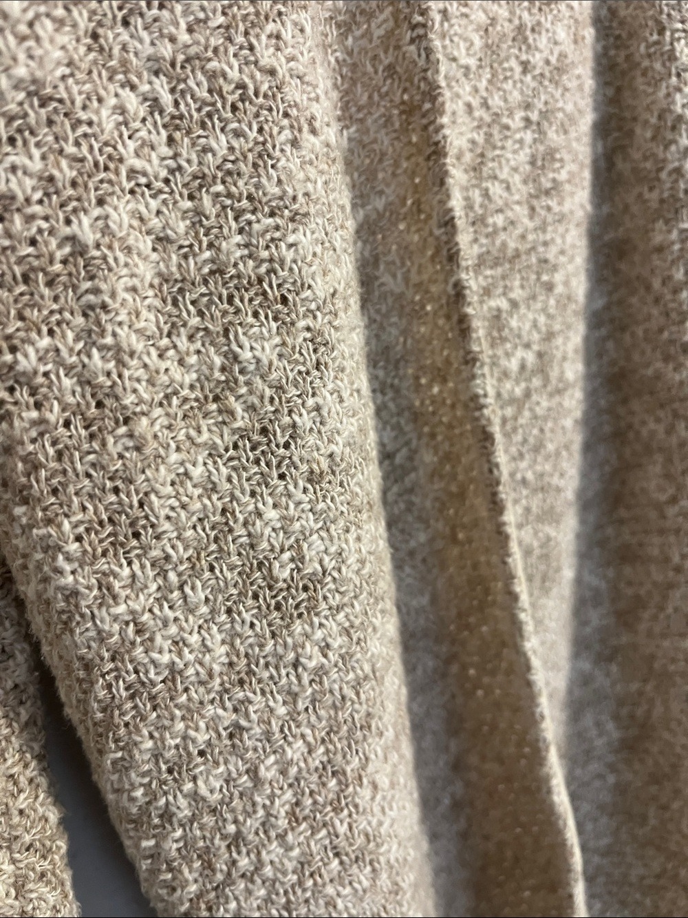 American Eagle XS Marled Open Front Cardigan Neutral Cotton Blend Lightweight - Picture 9 of 9